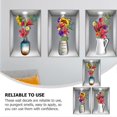 thumbnail image 2 of 3pcs Flower Wall Stickers Potted Plants 3D Wall Decals Home Office Decorations, 2 of 4