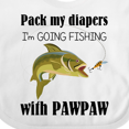 thumbnail image 4 of Inktastic Pack My Diapers I'm Going Fishing with Pawpaw Boys or Girls Baby Bib, 4 of 4