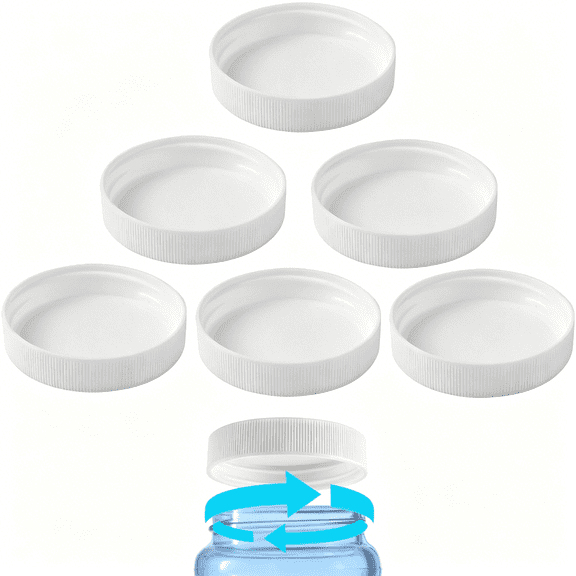 ACDANC 6-Pack 53mm Reusable Water Jug Caps, Screw Top Lids for 3 and 5 Gallon Bottles