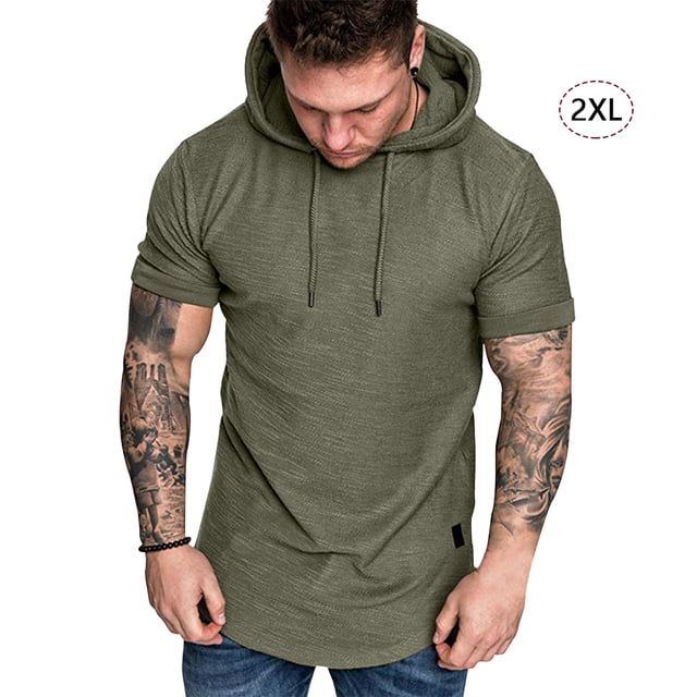 Sudadera con capucha para hombre Sudadera con capucha de algodón Sudadera con capucha de ocio que absorbe el sudor Sudadera con capucha, verde, XXL Scienceny AP000762-18