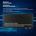 thumbnail image 3 of Ethernet Fiber Switch, Single Mode Fiber Media Converter, 100 Mbps, 2 Optical Port 8 Electrical Port Up To 120km RJ45 Port Plug and Play SFP Fiber Media Switch, 3 of 7