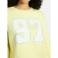 thumbnail image 4 of No Boundaries Oversized Graphic Sweatshirt, Midweight, Women's XXS-XXL, 4 of 6