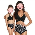 thumbnail image 4 of Jurebecia Mother and Daughter Swimwear Family Matching Swimsuit Girls Two Pieces Bikini Set Falbala Bathing Suits, 4 of 8