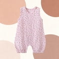 thumbnail image 5 of SROBPTY Newborn Girls Print Sleeveless Romper for 3M-2Y Summer Casual Outfit Pink, 6-12 Months, 5 of 5