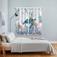 thumbnail image 3 of Turtle Coastal Kitchen Curtains Window Panels, Summer Beach Ocean Shell Jellyfish Starfish Insulated Window Treatment Curtain, Grommet Curtains for Bedroom/Living Room/Bathroom, 2 Piece 42"Wx63"L, 3 of 8