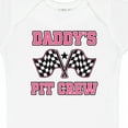 thumbnail image 4 of Inktastic Daddy's Pit Crew Design with Checkered Flags Girls Baby Bodysuit, 4 of 5