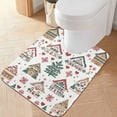 thumbnail image 2 of Yayeee Bath Rug for Bathroom Floor Non Slip Rectangle Fluffy Soft Absorbent Mat, 16"x24", Beige Nordic Christmas House, 2 of 7