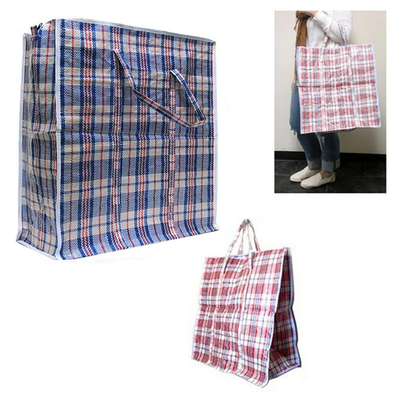 Large Tote Storage Bag Reusable Shopping Groceries Laundry Organizing  Zipper Bag