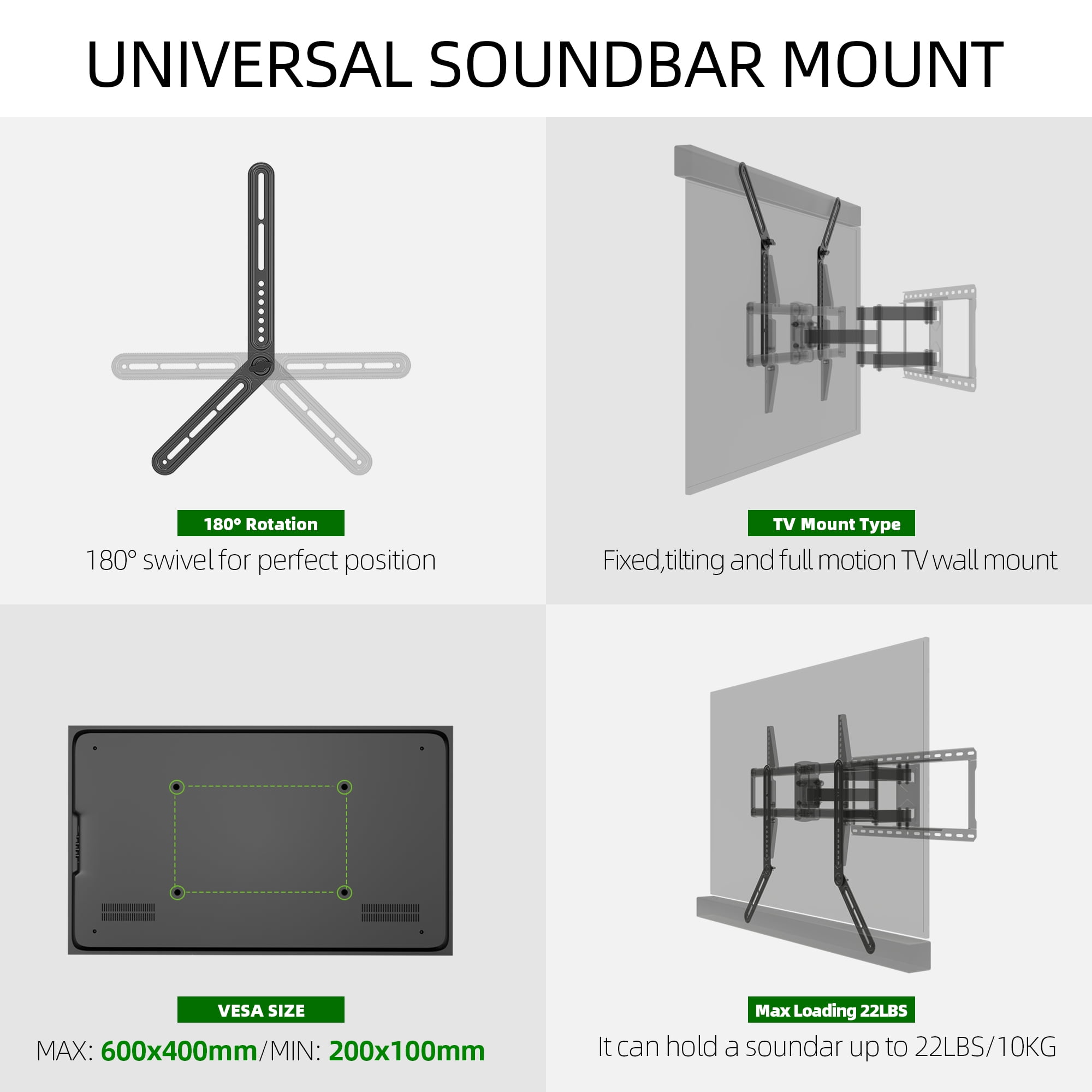Usx Mount Soundbar Tv Mount Sound Bar Tv Mount USX MOUNT Unversal - Main Image