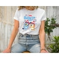 thumbnail image 5 of Moonlight Apparel Bluey Multicolor Independence Day T-Shirt for Women USA Fireworks & Characters Graphic Tee, 5 of 6