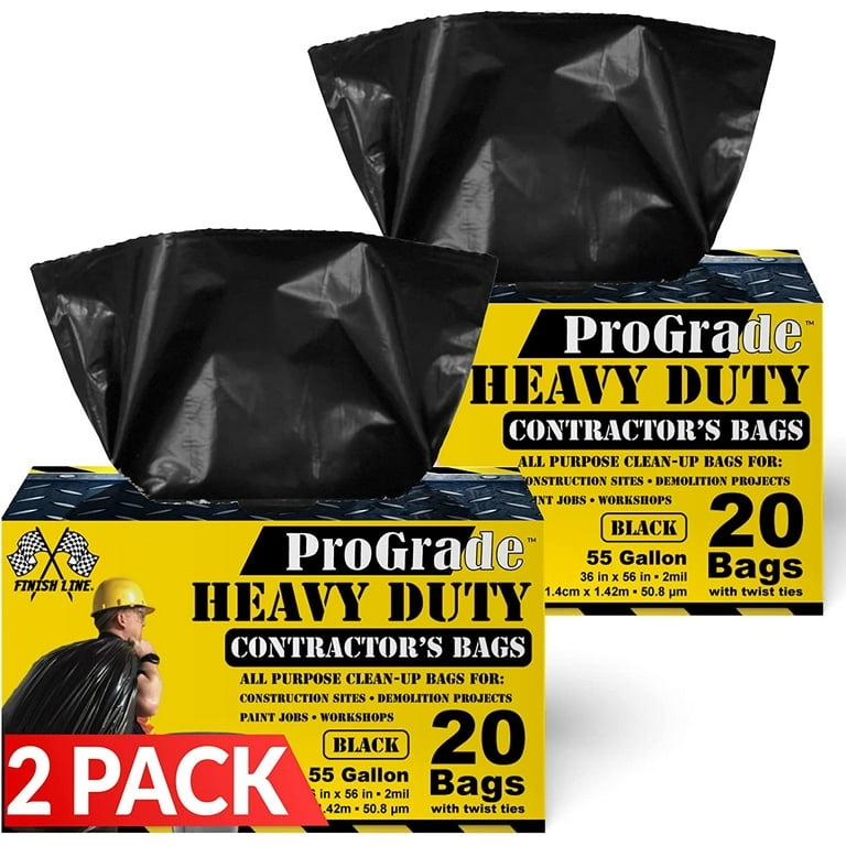 Hefty Heavy Duty Contractor Extra Large Trash Bags, 55, 49 OFF