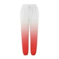 thumbnail image 4 of SBYOJLPB Women's Color Sweatpants Drawstring Jogger Sweat Pants Cinch Bottom Casual Workout Running Lounge Loose Pocket Trousers Watermelon Red 10(XL), 4 of 4