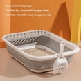 thumbnail image 4 of Kitten Litter Box, Foldable Kitten Toilet Easy Cleaning Splash Proof Portable Elevated Design Waterproof Semi Enclosed  for Small Pets for Indoor for Cats Blue,Grey,Pink, 4 of 7