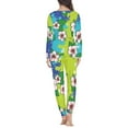 thumbnail image 3 of Renewold Women's Pajama Set Long Sleeve Sleepwear Ladies Soft Cozy Up Pjs Bohemian Morning Glory Print Lounge Set Casual Outdoor Jogger Sweatpants Size 4XL, 3 of 5