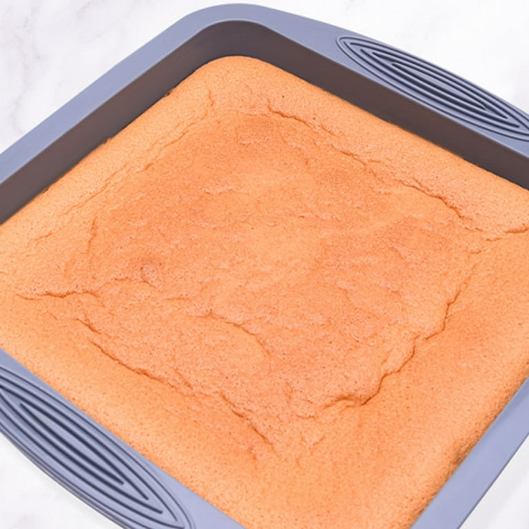 Travelwant Silicone Square Cake Pan, 8x8 Baking Pan, Brownie Pan