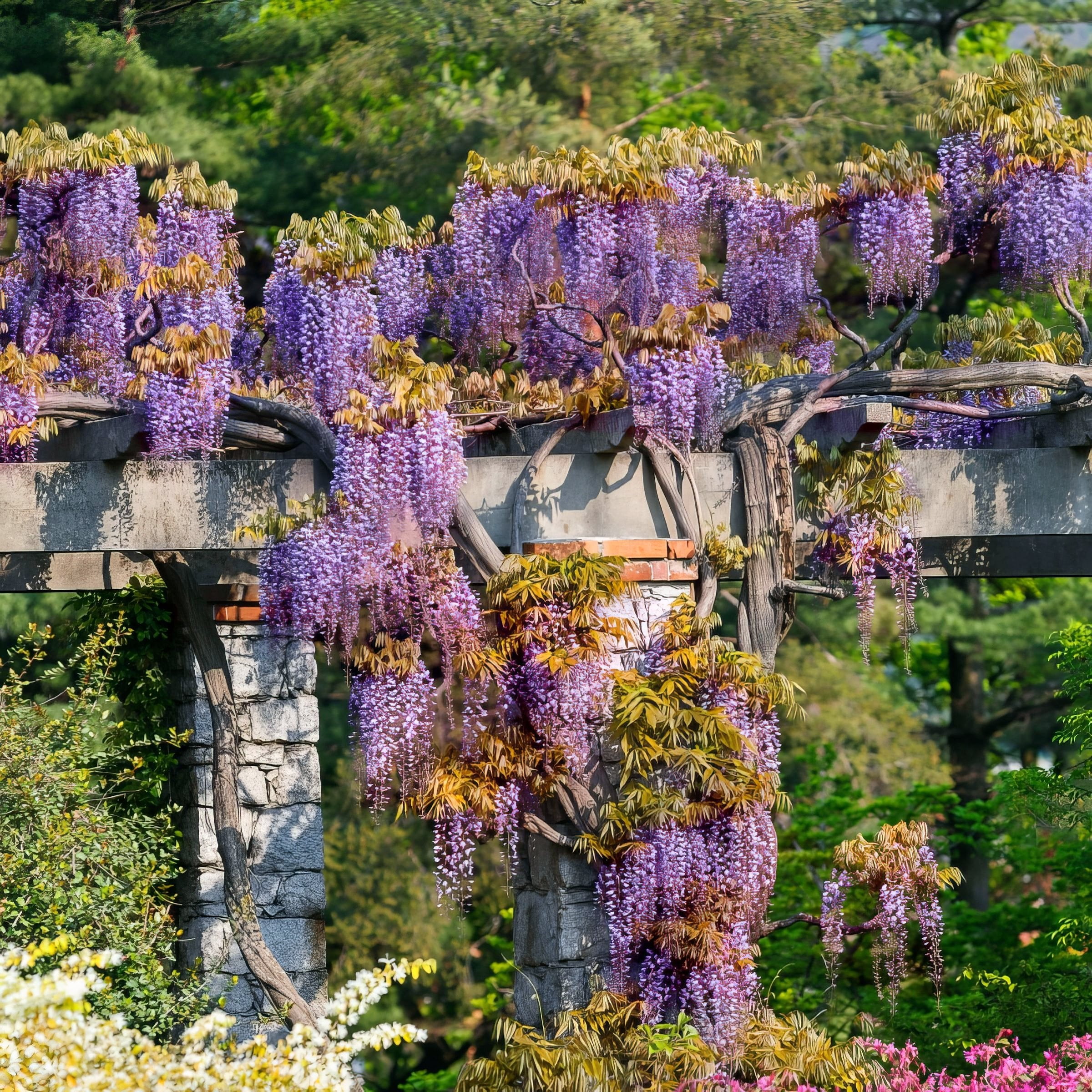 National Plant Network Live Perennial 1 gal Black Dragon Wisteria with Full Sunlight