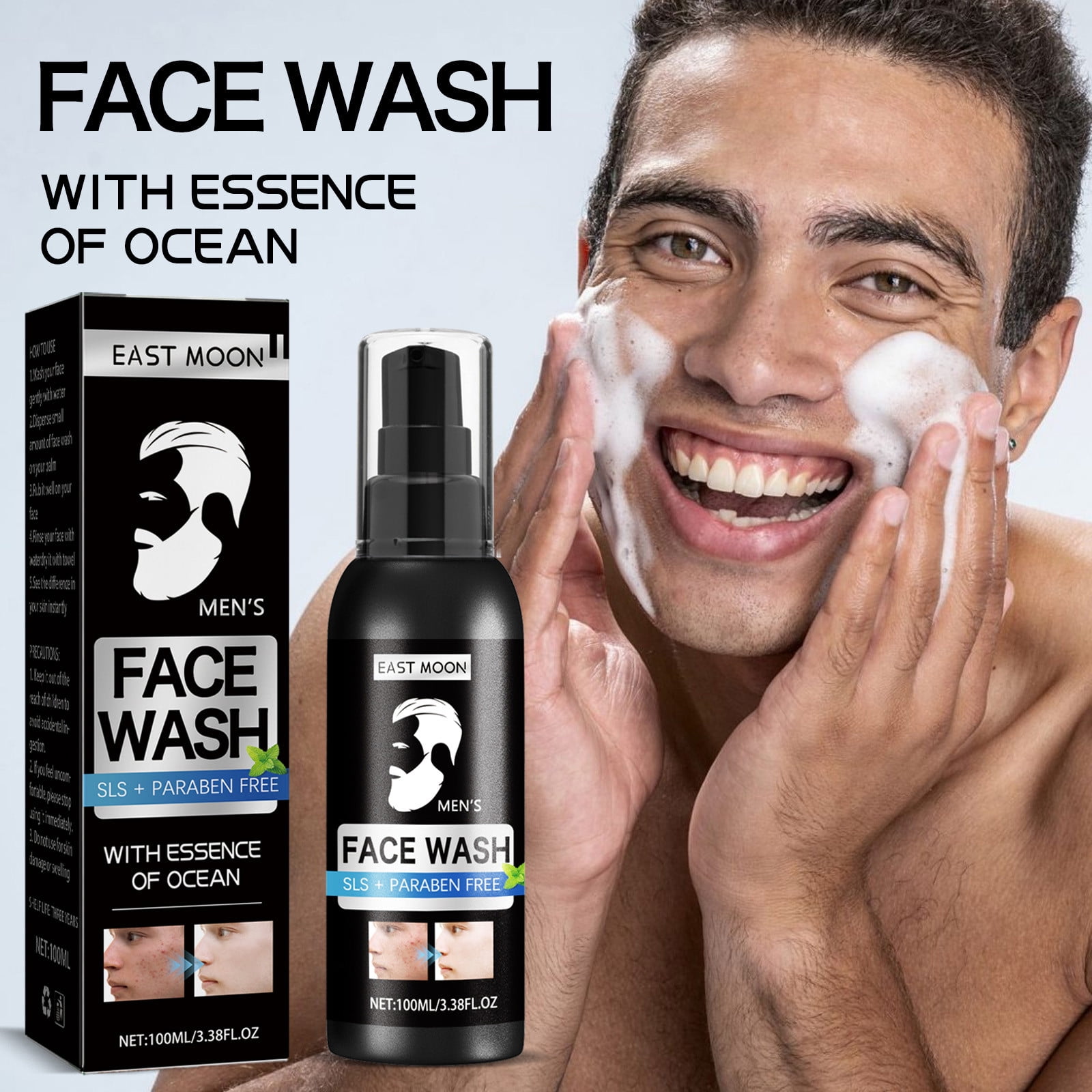 Steady Clothing Men's Facial Cleanser, Hydrating & Refreshing Water