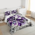 thumbnail image 3 of Castle Fairy Flying Butterflies Girl Bedding Comforter Set 2pcs,Retro Vintage Aesthetic Twin Comforter Sets Microfiber,Chic Floral Flowers Breathable Bedding Set,Breathable Home Decor,Reversible, 3 of 8