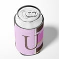 thumbnail image 4 of Letter U Initial Monogram - Pink Stripes Can or Bottle Hugger, 4 of 5