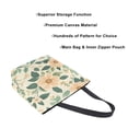 thumbnail image 3 of FORMRS Womens Canvas Tote Bag with Zipper Inner Pocket Shoulder Handbag, Floral Design, 3 of 7