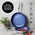 thumbnail image 3 of Granitestone Stainless Steel Blue 12 Inch Tri-Ply Nonstick Induction Fry Pan Dishwasher Safe, 3 of 7