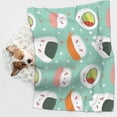 thumbnail image 6 of Naloa Kawaii Sushi Dog Blanket, 3 Sizes Cat Blanket for Indoor Cats Large Medium Small Dog Gifts-, 6 of 8