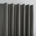thumbnail image 3 of Sun Zero Evelina Faux Dupioni Silk Thermal Extreme 100% Blackout Back Tab Curtain Panel,50" X 95", Gray, 3 of 9