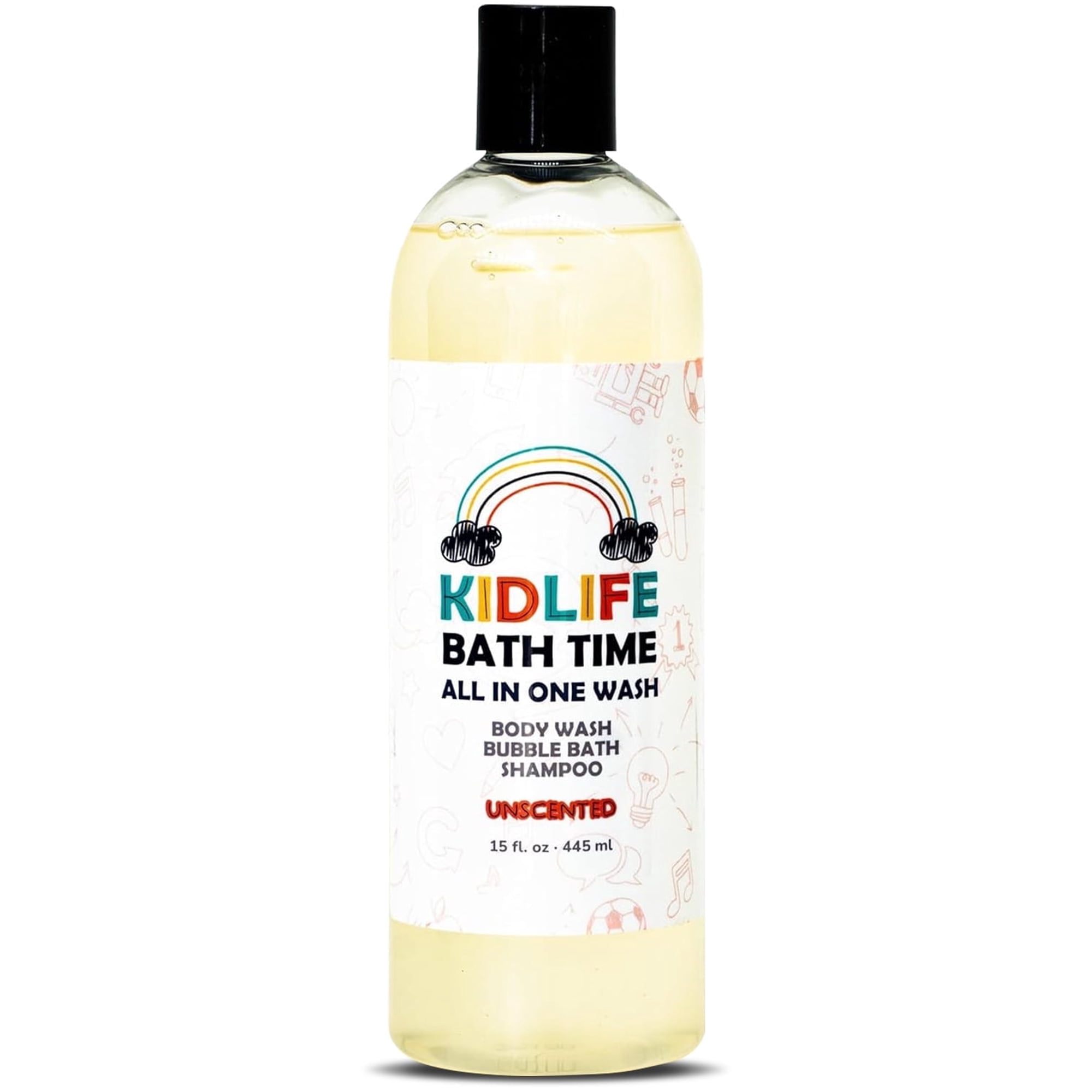 KIDLIFE NATURAL BATH TIME 3 IN 1 ALOE & SHEA BODY WASH, BUBBLE BATH AND SHAMPOO- UNSCENTED ALL NATURAL SOAP FOR KIDS