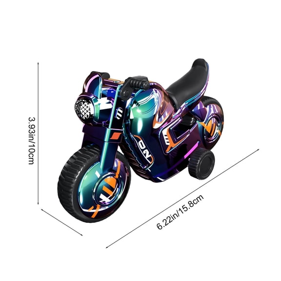 ToyKingdee Light-Up Kids' Motorcycle Toy, Interactive Press-and-Go Play Vehicle for Imaginative Fun and Motor Skill Development