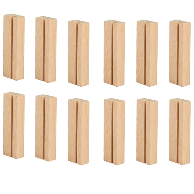 Portatarjetas de madera para mesa, soportes para números, portafotos para decoración de boda, cena, fiesta, Navidad