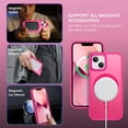 thumbnail image 2 of Funda de teléfono BENTOBEN para iPhone 13 Mini, translúcida, rosa intenso, 2 of 9