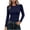 Navy, variant on Kezqiaxn Cute Shirts for Women Fashion Long Sleeve Crew Neck Underwear Casual Tops Womens Blouses Fall Winter Clothes