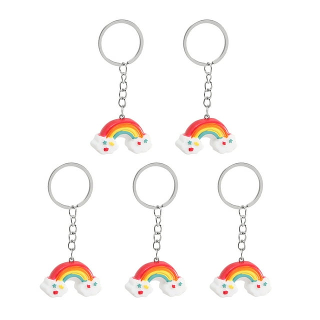 5 llaveros de puente arcoíris, creativos, elegantes, para decorar llaves, pequeños regalos para niñas y mujeres.
