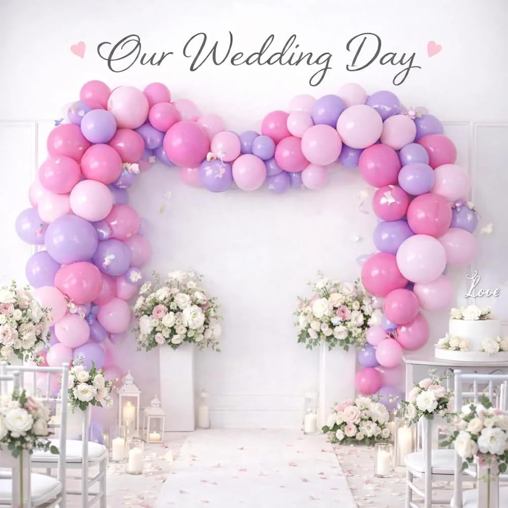 Reusable Inflatable Balloon Garland Arch Kit, Reusable PVC Balloon Garlands, 3/7 Pcs Linked Pvc Balloons with Elastic Bands, Party Decoration for Birthdays, Weddings & Celebration