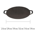 thumbnail image 2 of Cast Iron Plates For Grills,Double Ear Nonstick Round Griddle,BBQ Grill Pan,For Outdoor Camping & Indoor Kitchen,Suitable for various stoves 38CM, 2 of 8