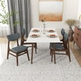 thumbnail image 3 of Duke Modern Solid Wood Walnut Kitchen & Dining Room Table and Chairs for 4, 3 of 6
