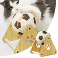 thumbnail image 2 of Wooden Cat Scratcher with Rolling Ball - Durable Sisal Mat & Self-Entertainment Toy - Pet Furniture for Small/Medium Cats - Stops Furniture Scratching, 2 of 7