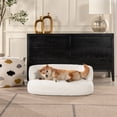 thumbnail image 5 of Shep 36" Curved Dog Sofa Bed Medium Ivory White Boucle, 5 of 8