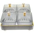thumbnail image 6 of Gray Divided Dry Fruit Tray with Lid - Multi-Compartment Serving Plate for Nuts, Dried Fruits, Snacks, and Appetizers, 6 of 8