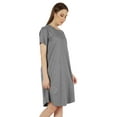 thumbnail image 2 of Inkmeso Robe T-Shirt d'Été Décontractée Unie pour Femmes, Coupe Ample, Tunique à Manches Courtes, Robe de Nuit, 2 of 7