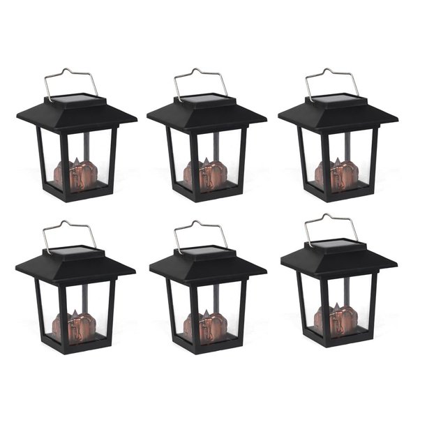 De Luz Solar Palace Lantern Led Lámpara Colgante Lámpara De Calle Con Energía Solar Ipx5 Luz Decorativa Impermeable Con Percha Para Jardín Patio Patio Camino Pabellón Camino 6 Piezas Kearding HA018011-00