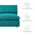 thumbnail image 3 of Modular Sectional Deep Sofa Set, Teal Blue, Fabric, Modern Contemporary, Living Lounge Cafe Room Hotel Lobby Hospitality, 3 of 10