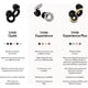 thumbnail image 4 of Ring Silent Earplugs For Noise Cancellation - Ultra Soft Reusable Hearing Protectors, Black, With 2 Pairs Earplugs Standard Fit, 4 of 5