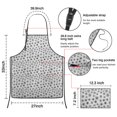 thumbnail image 7 of Black and White Christmas Snowflake Pattern Apron-Garden Aprons for Women with Pockets-Cotton Linen Waterproof Kitchen Cooking Gardening Aprons Adjustable for Kitchen,Cooking,BBQ and Salon 33"x27", 7 of 7