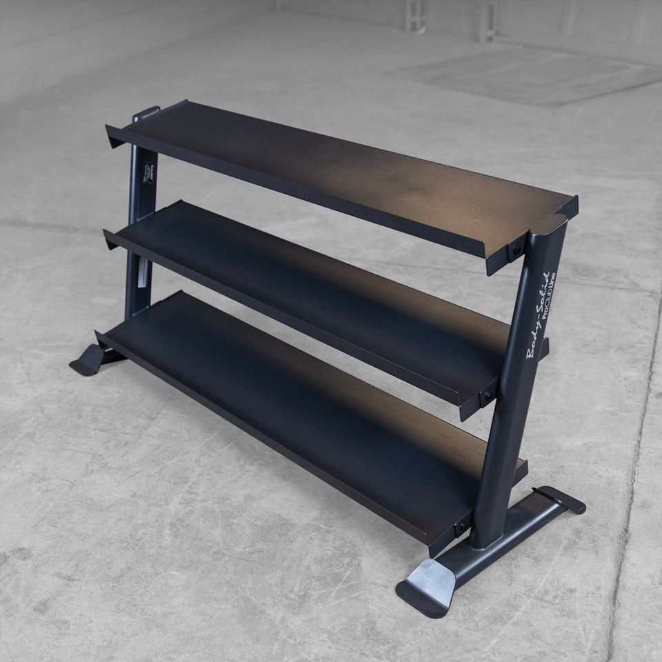 Body-Solid (SRD200) Pro Clubline Dumbbell Rack, Compact Storage for Commercial and Home Gym Weights, Designed for Body Solid Hex and Round Dumbbells