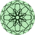 thumbnail image 1 of Ahgly Company Machine Washable Indoor Round Transitional Mint Green Area Rugs, 3' Round, 1 of 7