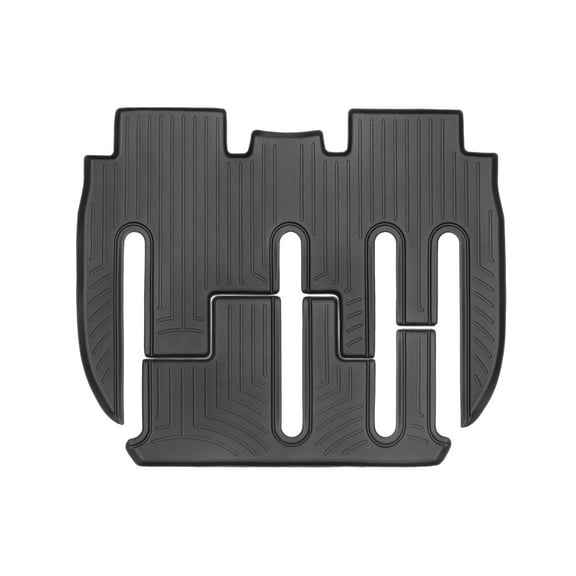 WeatherTech Custom Fit FloorLiners compatible with 2019-2020 Tesla Model X - Two piece - 2nd and 3rd row coverage, Black