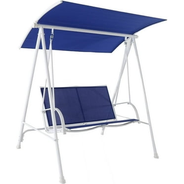 Garden Winds Replacement Canopy Top Cover for 2017 Maintstays 2-Person Swing- True Navy