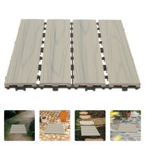 FOLOYORI Outdoor Garden Flooring Grey Wood Plastic 1Pcs 11.8x11.8x0.8In