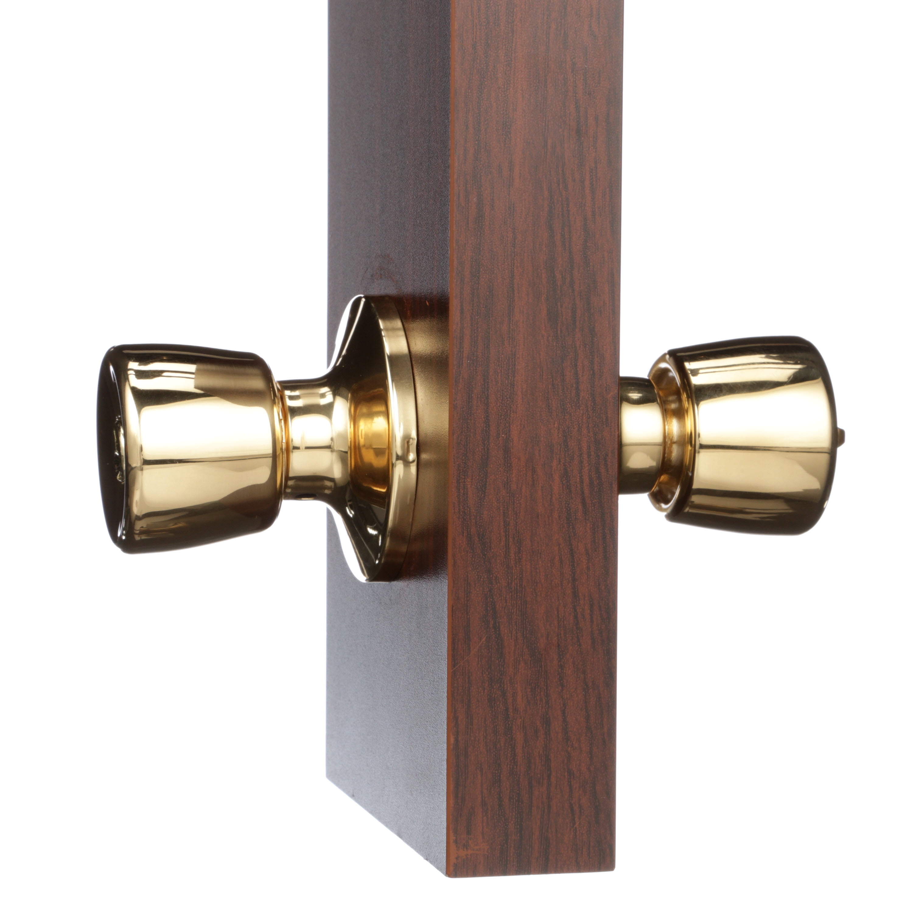 Mountain Security Keyed Entry Doorknob, Tulip, Polished Brass Finish